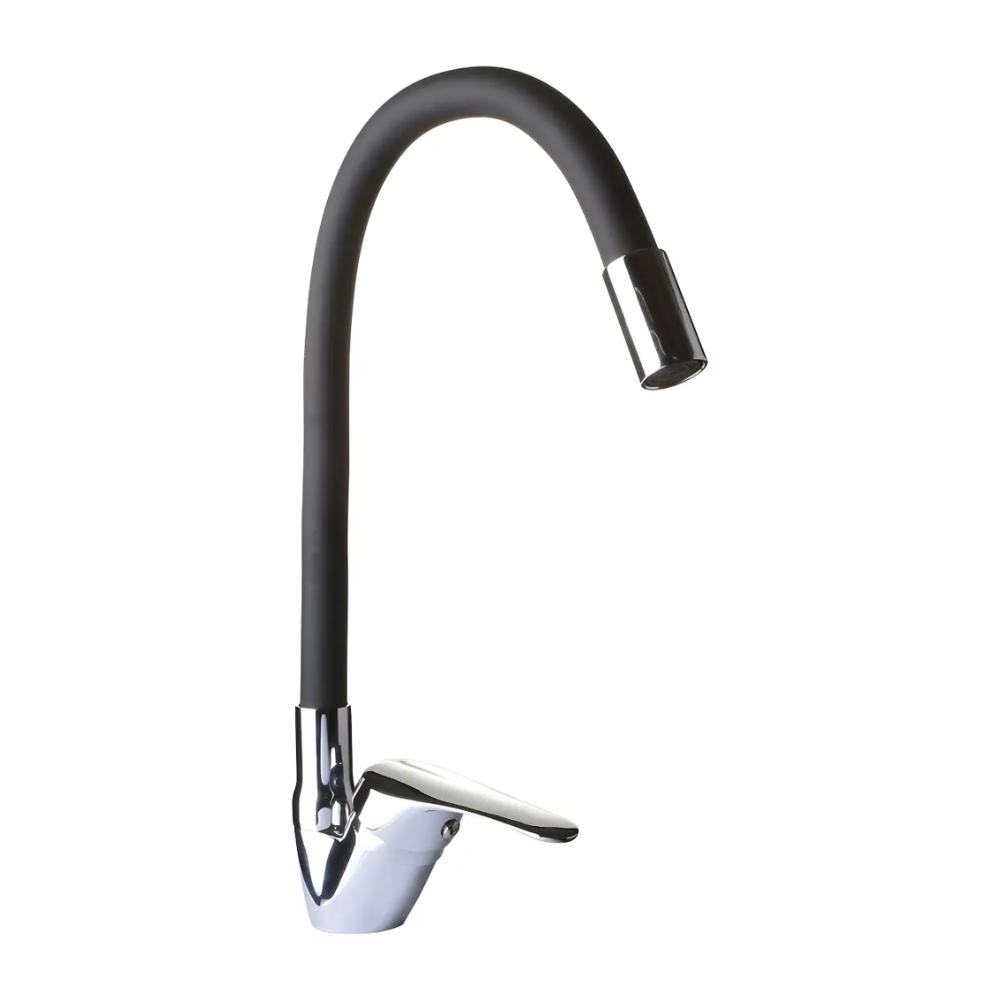 Monomando lavaplatos cuello flexible abs allegra cromado hoffens