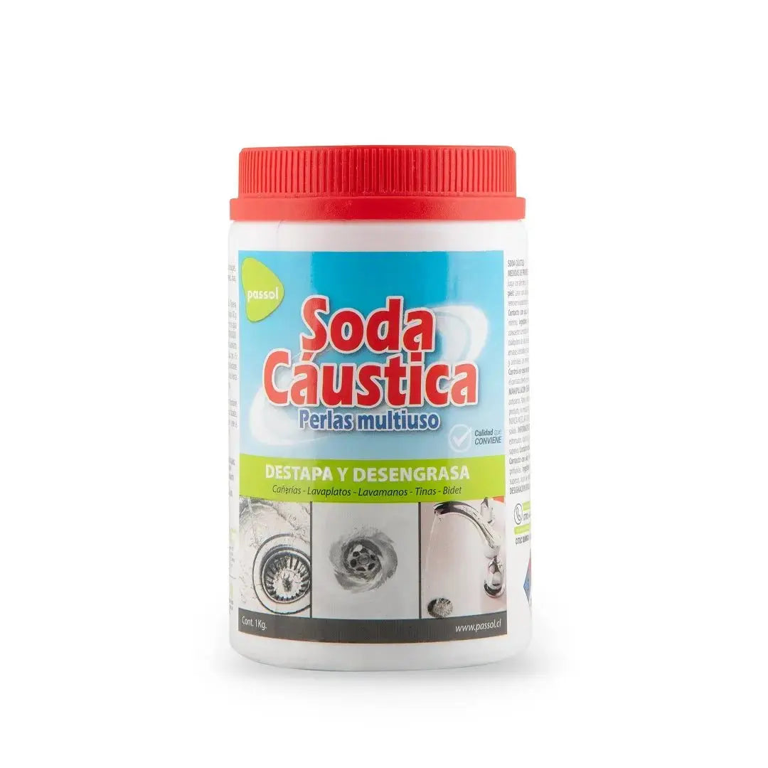 Soda caustica pote 1kg passol
