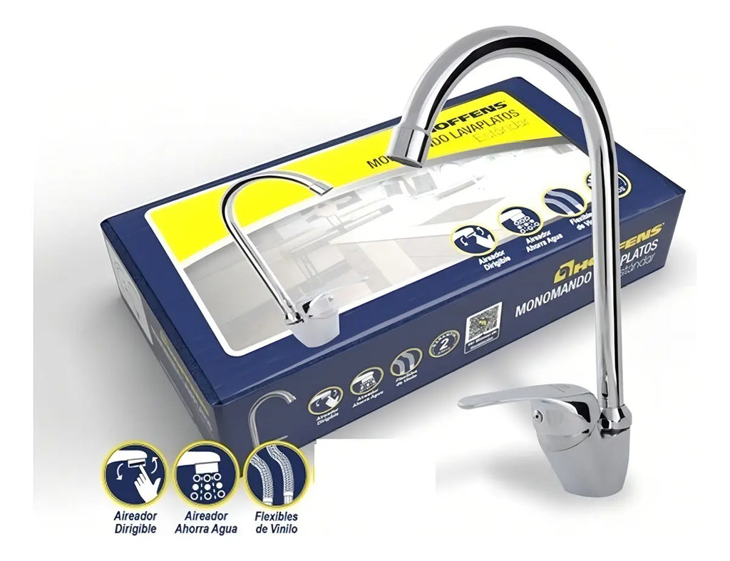 Monomando lavaplatos abs allegra cromado hoffens