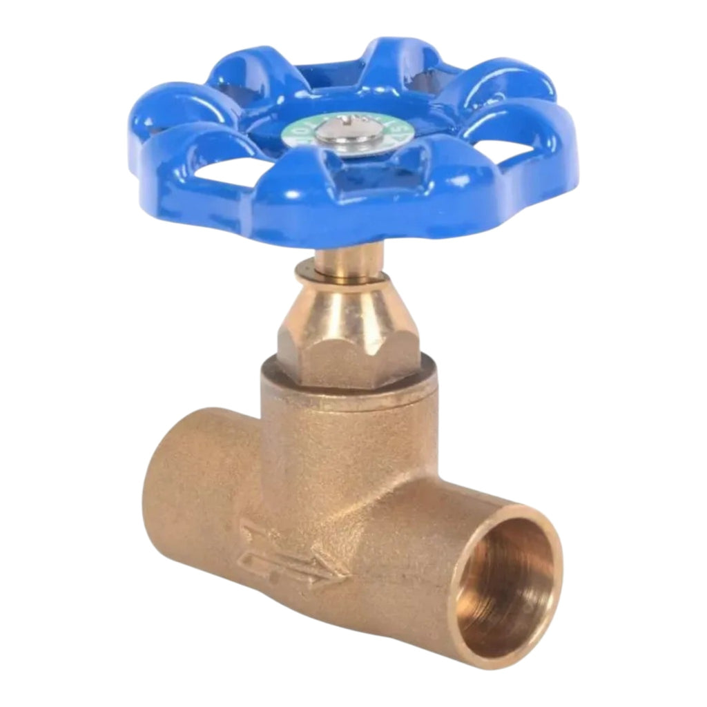 Llave paso so so 3/4 laton manilla azul