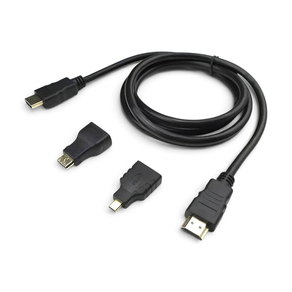 Cable hdmi + adaptadores micro hdmi y mini hdmi 1.5mts