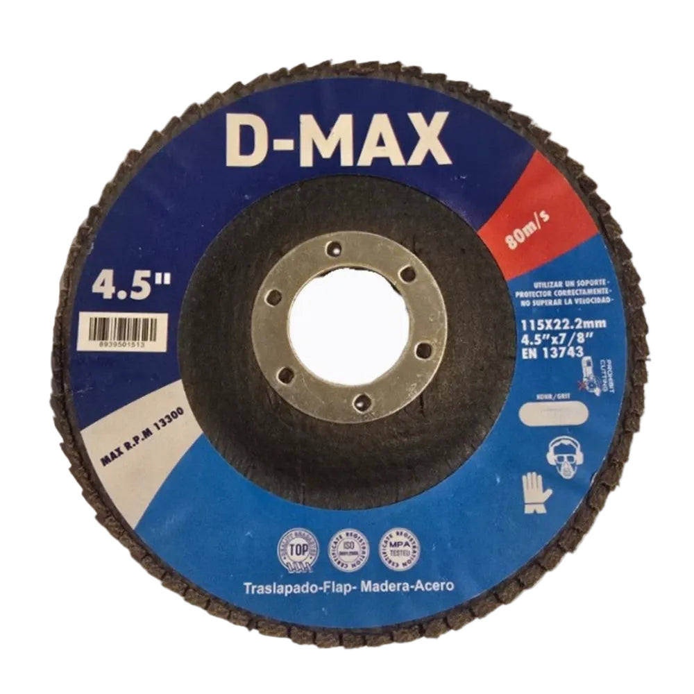 Disco traslapado metal 4,5 grano #60 (D-MAX) · Ferritech · SKU 6936628306825