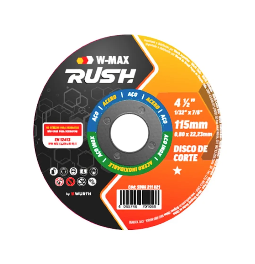 Disco de corte metal w-max 115x1,0x22,23