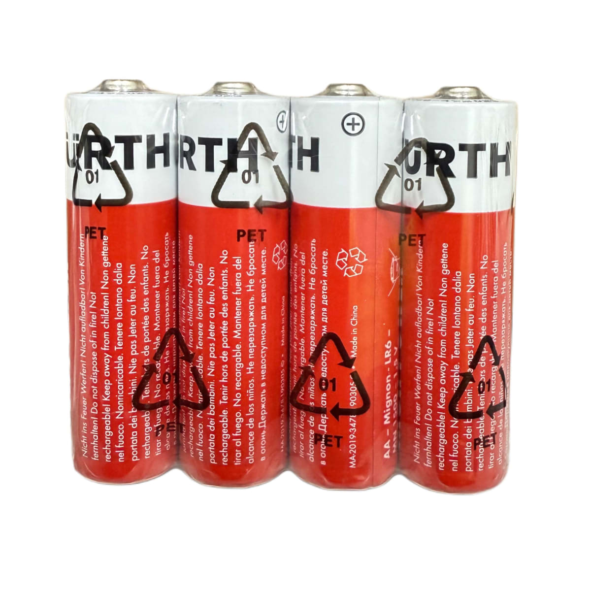 Pilas AA alcalina "high power" 1.5v 4UND WURTH 4und