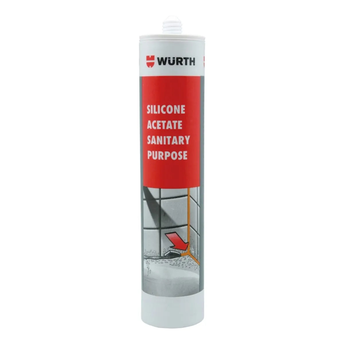 Silicona acetica blanca w-max 280ml (WURTH)