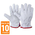 Guantes cabritilla talla L  pack10 und