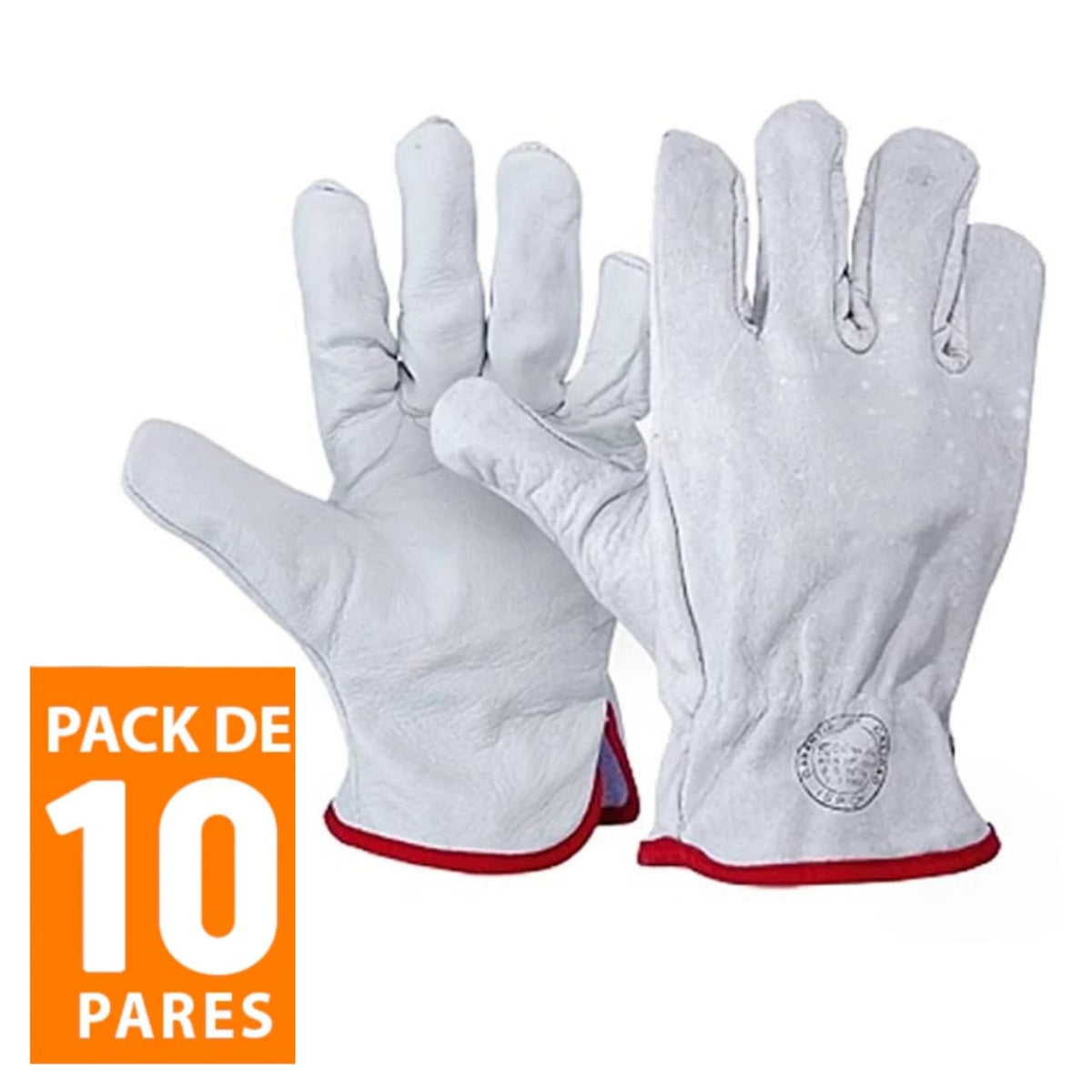 Guantes cabritilla talla L  pack10 und